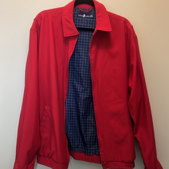 T. Harris London Red & Navy Full Zippered Windbreaker Size Large - Picture 7 of 11